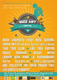 Bizz Art festival. Du 6 au 11 octobre 2014 à Saint-Quentin. Aisne.  20H00
